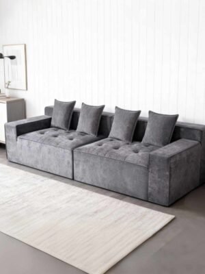 Luxury 2+2 Compression Sofas | 4-Seater Chenille Sectional for Wholesale
