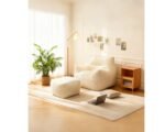Bright Amazing Corduroy 1 set Compressed Chair with Ottoman