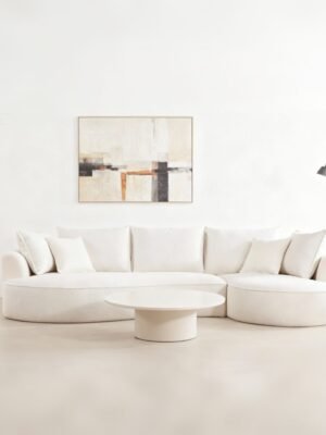 Luxury Compression Sofa with Chaise Longue – Modern 3-Seater for Cozy Living