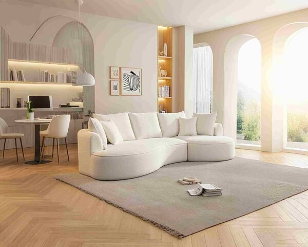 Luxury Compression Sofa with Chaise Longue – Modern 3-Seater for Cozy Living