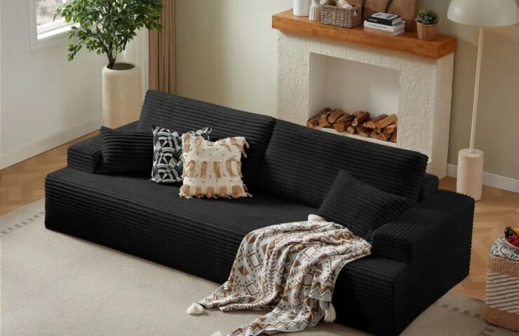 compressed sofa bed in a box