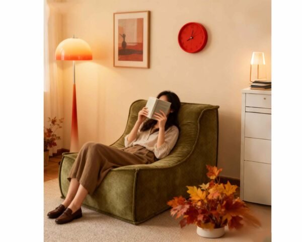 Comfortable 1 Waffle Sofa Chair – Happy Style with Velvet Touch